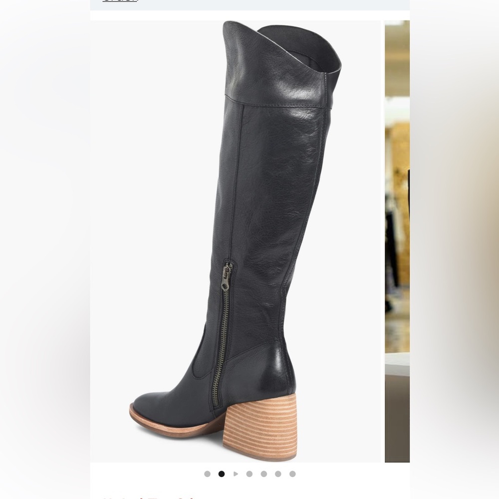 NIB Kork Ease knee- high leather Avril boot in black - Picture 2 of 9